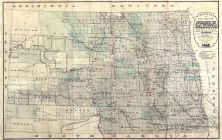 North Dakota 1892 State Map 24x37